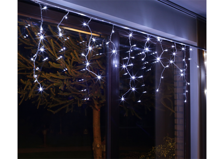 Kerstverlichting voor binnen LED ijspegels effect wit 60 2,8mtr Bulinex 20-092