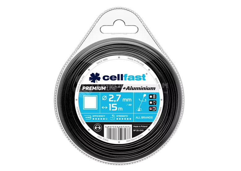 Snijdraad PREMIUM - vierkant 2,7 mm x 15 m Cellfast C 35-045