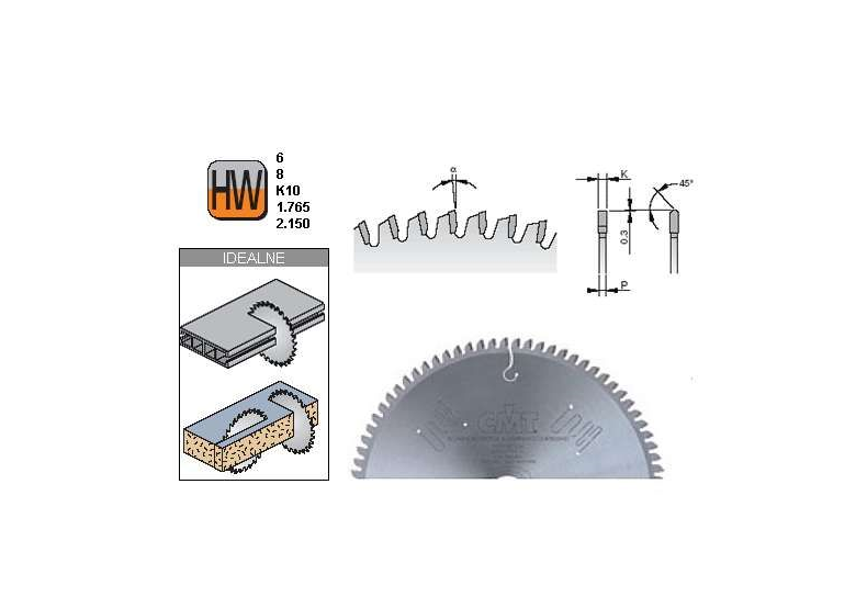 Cirkelzaagblad voor aluminium 216x30mm T64 Cmt 297.064.09M