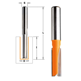 Groeffrees met rechte snijkoppen lange uitvoering  fi - 12 I - 31,7 s-8 Cmt 912.120.11