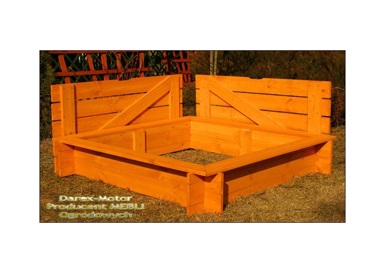 Zandbak met deksel (120x120 cm) Darex P1