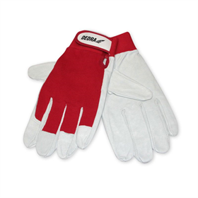 Beschermende handschoenen varkensleder, maat 9, rood Dedra BH1010R09R