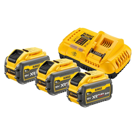 Accu 18V/54V 9.0/3.0Ah (3 stuks) + lader DeWalt DCB118X3