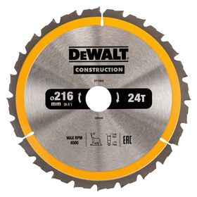 Cirkelzaagblad 216 x 30mm DeWalt DT1952-QZ