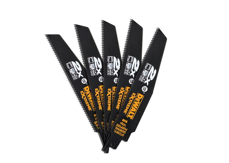 Reciprozaagbladen universeel 152mm (5st) DeWalt DT2301L