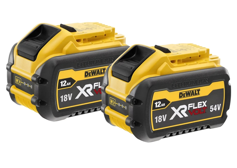 2 accu's 54V 4.0Ah / 18V 12.0Ah DeWalt FLEXVOLT DCB548Y2