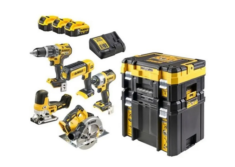 Gereedschap Set 18V DeWalt XR DCK500P3T 3x5.0Ah