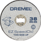 EZ SpeedClic  doorslijpschijven 38mm,1,25mm  12 stk. Dremel 2615S456JD