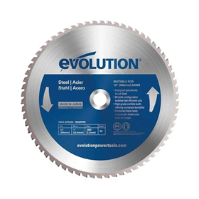 TCT zaagblad voor het snijden van staal 305x25,4mm T60 Evolution EVO-305-60-S