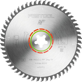 Zaagblad speciaal Festool 190X2,6 FF TF54