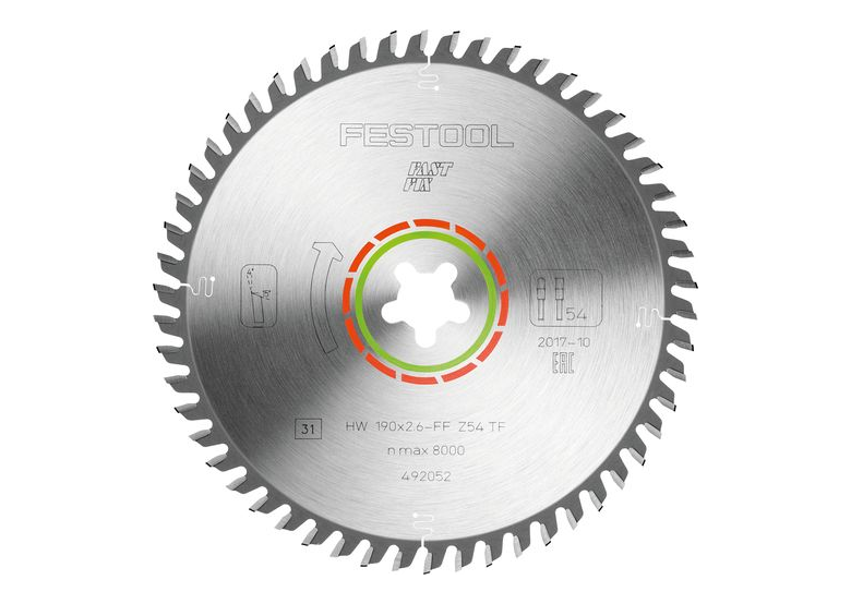 Zaagblad speciaal Festool 190X2,6 FF TF54