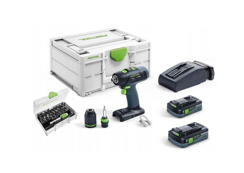 Accu schroefboormachine Festool T 18+3 HPC 4,0 I-Plus Promo 21