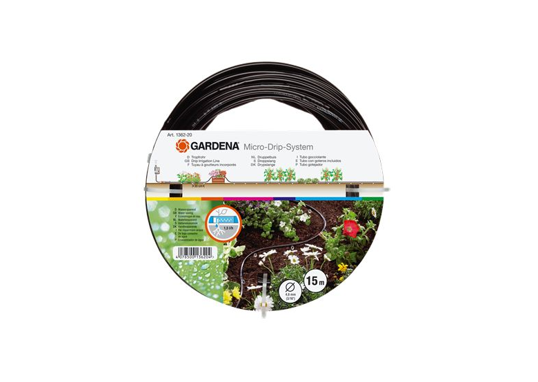 Druppelslang bovengronds 4,6 mm, met drukreductor Gardena Micro-Drip-System
