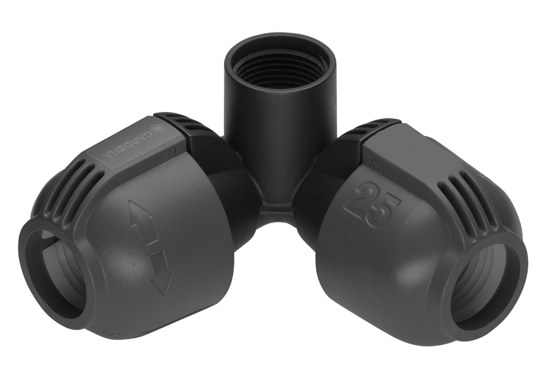 Hoekstuk 25 mm x 3/4" binnendraad Gardena Sprinklersystem