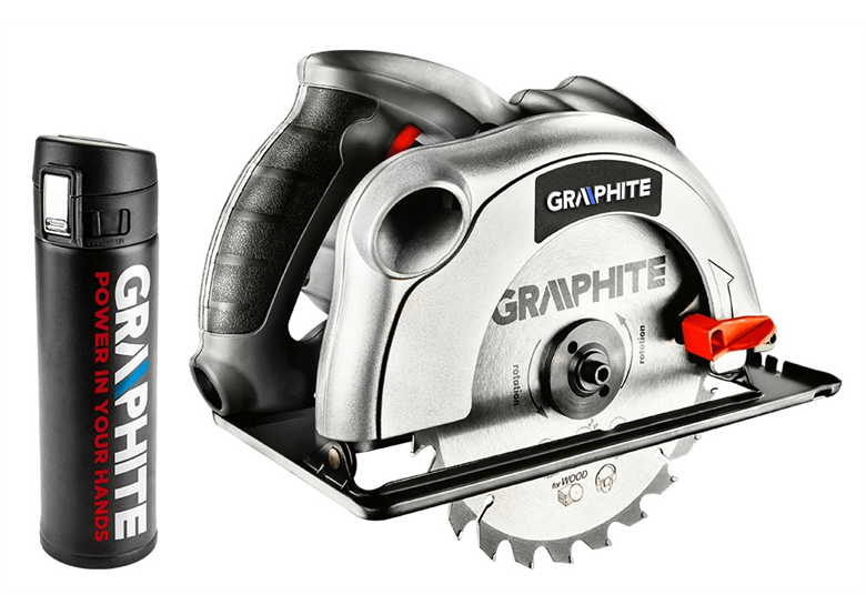 Cirkelzaag + klein thermosfles Graphite 58G488