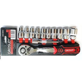 Set van 12-delige 1/2” metrische dopsleutels op paneel Grosley GR51011