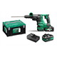 Hamer boor Hikoki DH3628DA WRZ 2x2,5Ah HIT-SYSTEM HSC3