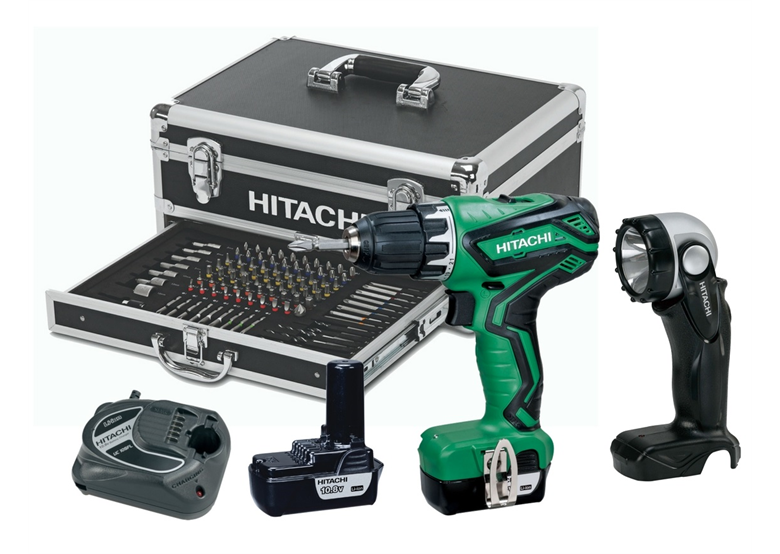 Boor/schroefmachine met accessoires in koffer Hitachi DS10DAL WK