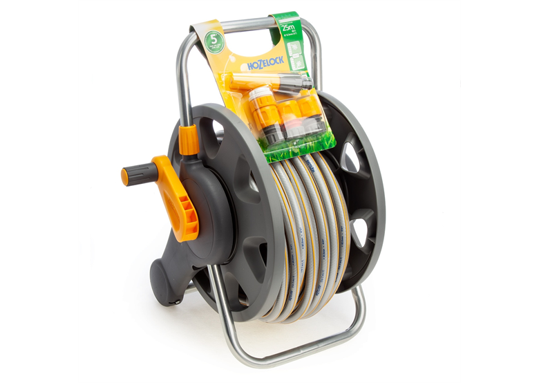 Tuinslanghouder met slang 1/2" 25m en sproeier Hozelock 2431R