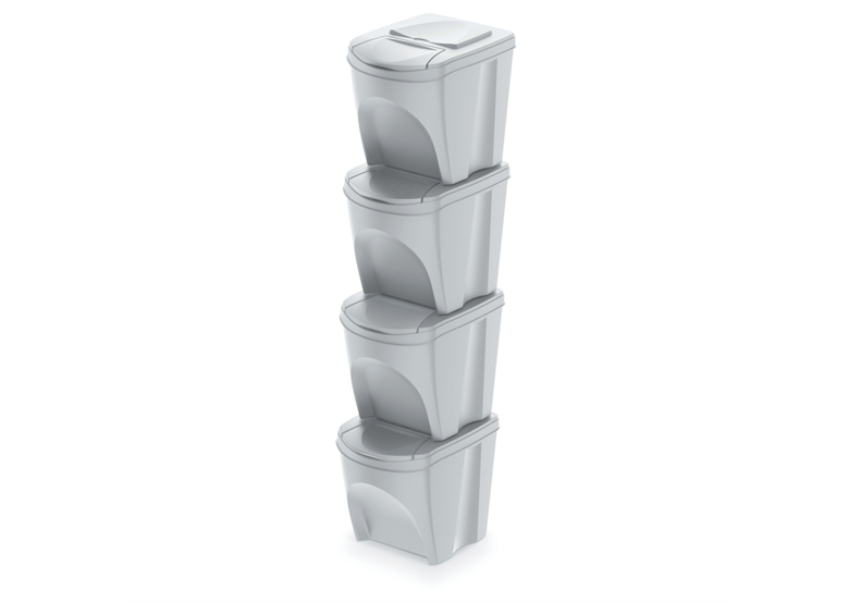 Afvalbak SET4 - wit Keden IKWB25S4-S449