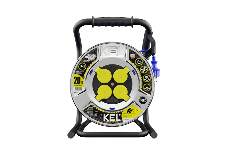 Gespecialiseerde kabelhaspel HAEVY LINE 3x 1,5 KEL PB-HEAVY/D/K//3X1,5/H07BQ-F-niebieski