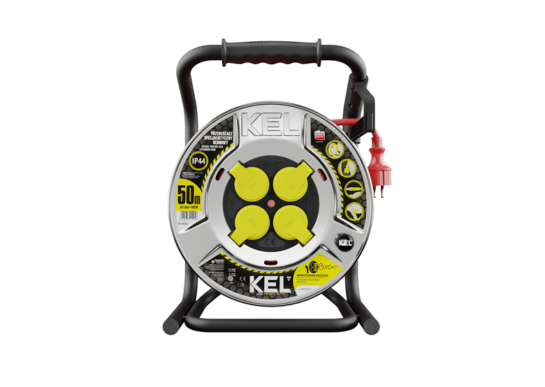Gespecialiseerde kabelhaspel HAEVY LINE 3x 2,5 KEL PB-HEAVY/D/K/3X2,5/H05RR-F-czerwony