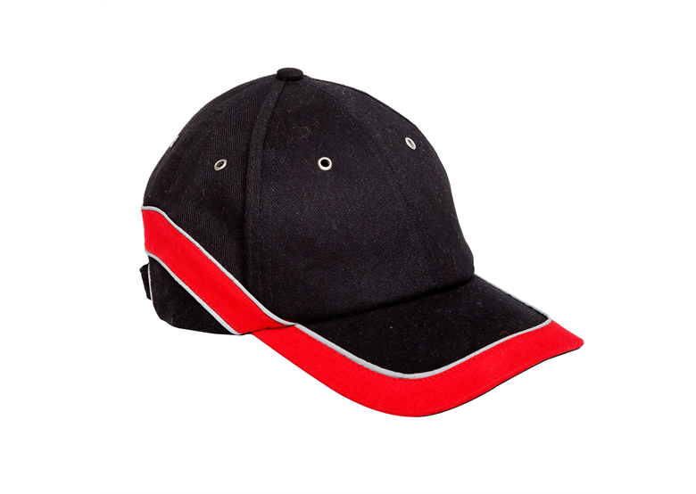 Baseballpet, zwart-rood, 12 stuks. Lahti Pro L1010300