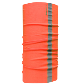 Multifunctionele draagdoek met fleece oranje met reflexor Lahti Pro L1030200