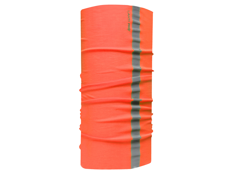 Multifunctionele draagdoek met fleece oranje met reflexor Lahti Pro L1030200