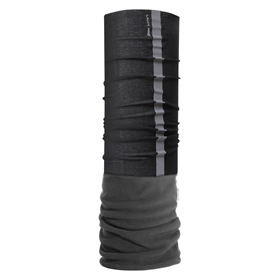 Multifunctionele draagdoek met fleece zwart - grijs met reflexor Lahti Pro L1030600