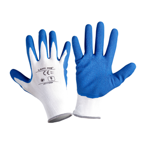 Werkhandschoenen met latexcoating, marineblauw-wit, 12 paar, 9 Lahti Pro L211109W