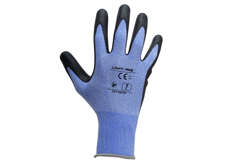 Latex handschoenen zwart en blauw, 10 Lahti Pro L211610K