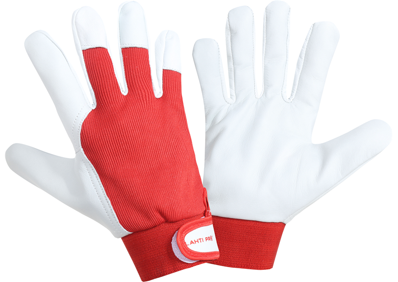 Werkhandschoenen, geitenleer, rood, 12 paar, 11 Lahti Pro L272011W