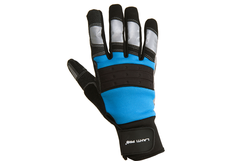 Werkhandschoenen zwart - blauw, 7 Lahti Pro L280707K