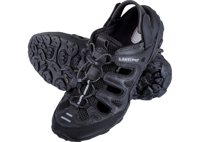 Werkschoenen sandalen, PU/mesh-stof zwart en grijs, 42 Lahti Pro L3061142