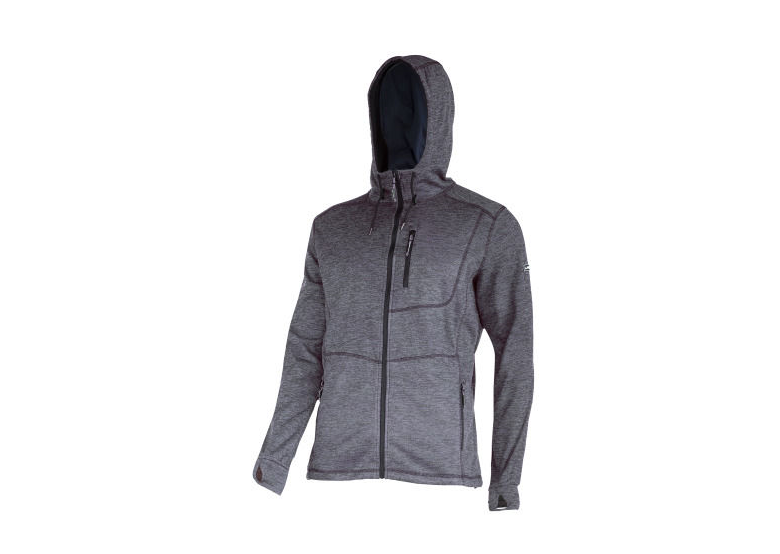 Sweatshirt met capuchon en rits, grijs 2XL ce Lahti Pro L4013505