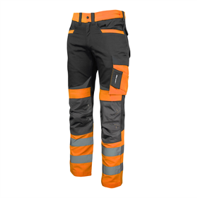 Waarschuwing werkbroek, zwart/oranje M Lahti Pro L4051202