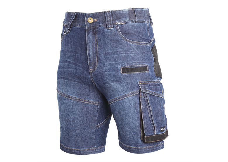 Korte werkbroek denim met versterking M Lahti Pro L4070702