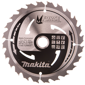 Zaagblad Mforce voor hout 165x20mm T24 Makita B-08006