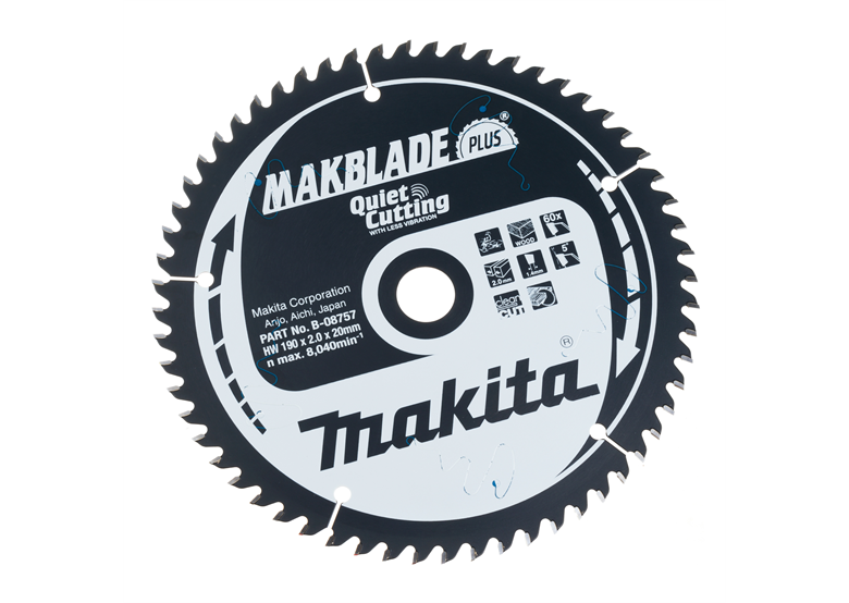 Cirkelzaagblad voor hout 190x20mm T60 Makita B-08757