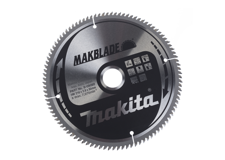 Zaagblad MAKBLADE MSXF21680G 216x30mm T100 Makita B-09092