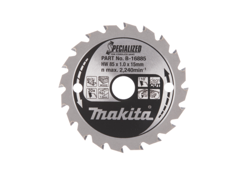 Zaagblad voor hout 85x15mm Makita B-16885