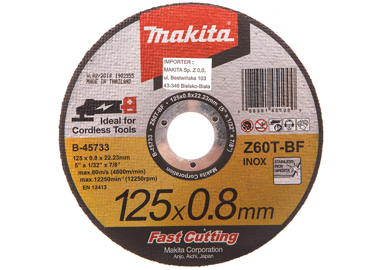 Zaagblad voor staal  INOX 125mm Makita B-45733