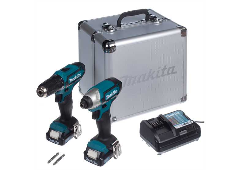 Boor-schroefmachine en slagmoersleutel 10,8V Makita CLX201X