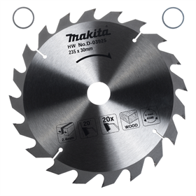Zaagblad voor hout HM 235x30mm T20 Makita D-03925