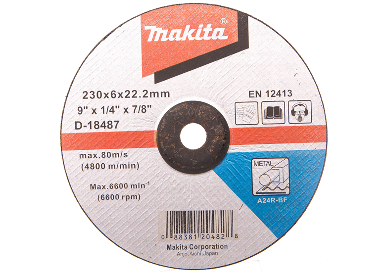 Slijpschijf voor metaal 230x6 mm A24R Makita D-18487