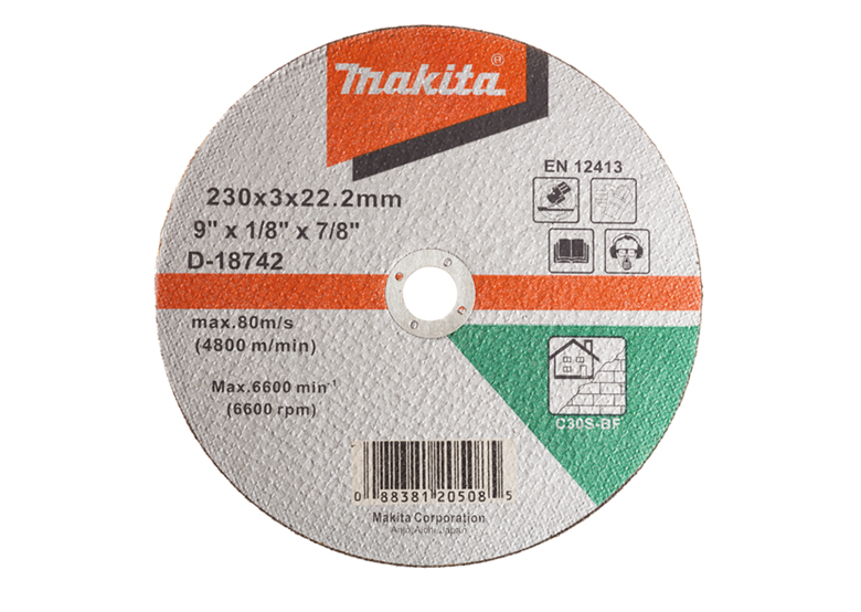 Doorslijpschijf voor beton 125x2,5mm C30S (vlak)Makita Makita D-18742