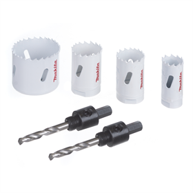 Gatenzaag set 8-delig, 22, 29, 32, 51 mm + adapter + 2 geleidingsboren Makita D-33657
