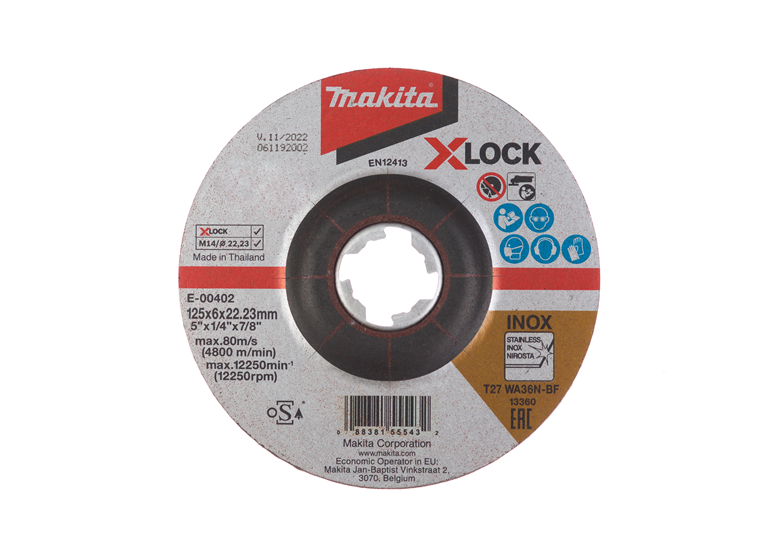 Schuurschijf 125mm X-Lock WA36N Makita E-00402