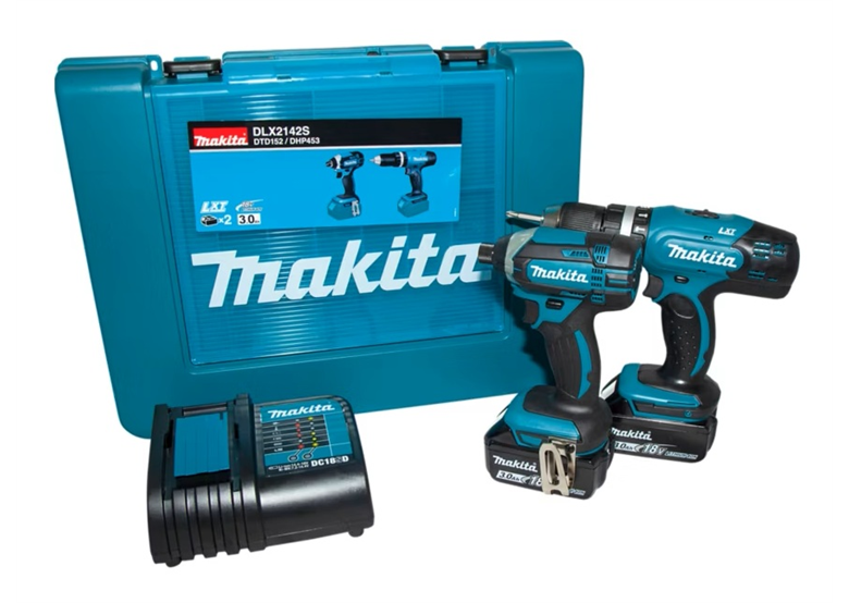 Gereedschap Set 18V Makita LXT DLX2142S 2x3.0Ah